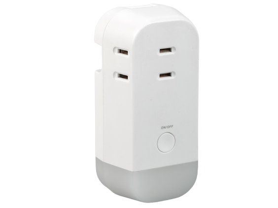 Built-in Battery Charging Power Plug Socket with Emergency LED Light