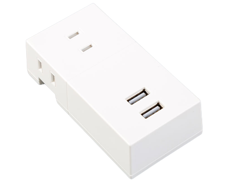 Розеткаи сими барқ ​​бо 3 васлаки AC ва 2 порти USB-A