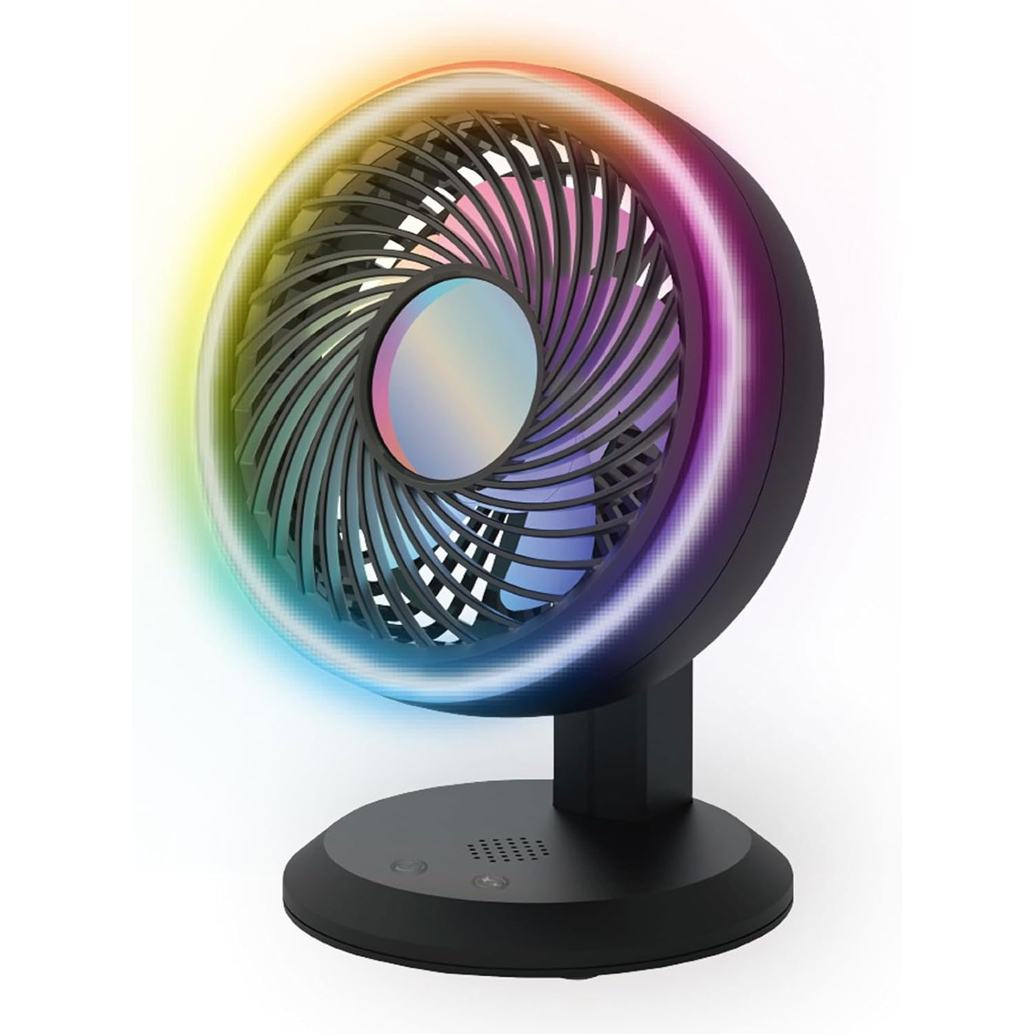 China Colorful Desktop Fan with 10 RGB LED lighting Modes Manufacturer ...